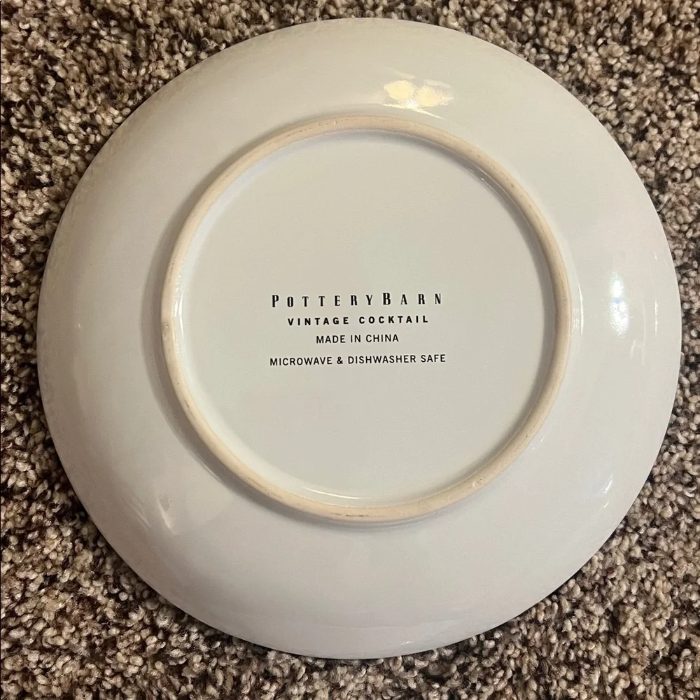 Pottery Barn Vintage Cocktail Plates